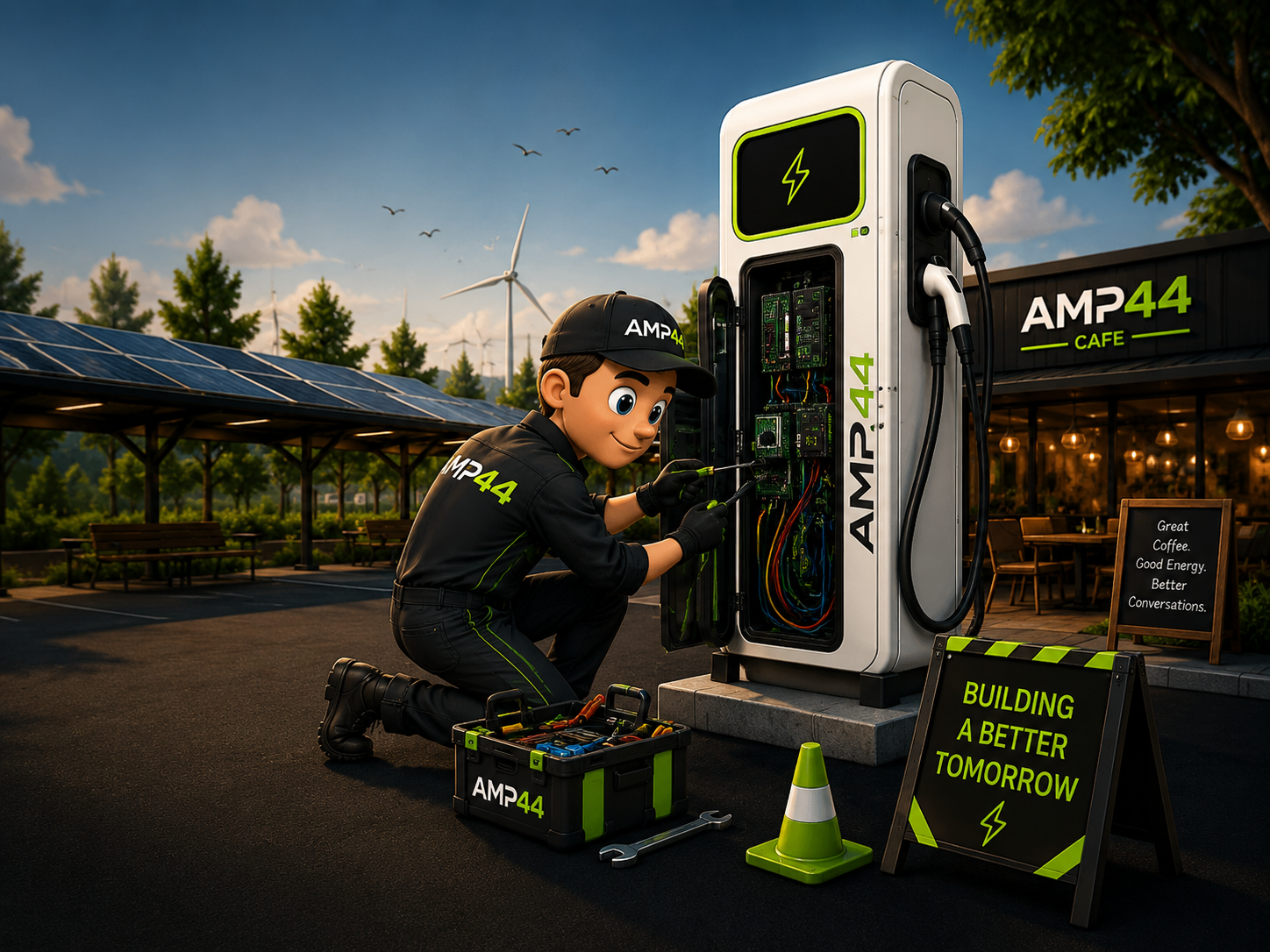 AMP44 EV charging station